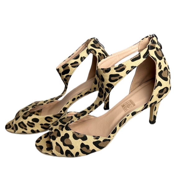 Leopard Print Heels Strappy Sandals Women’s Size 9.5 - Picture 11 of 12